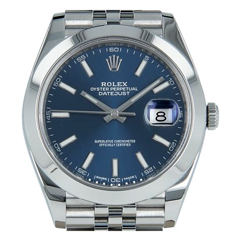 rolex datejust esfera azul|Comprar relojes Rolex Datejust 41 en Chrono24.